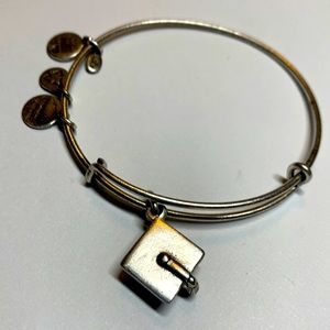 3/$15 NewAlex and Ani graduation cap with no year silver bracelet